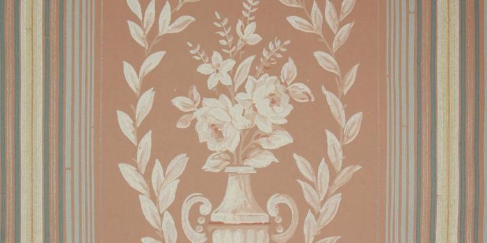 1280x853 1940s Vintage Wallpaper Victorian White Roses on Dark Peach | Etsy