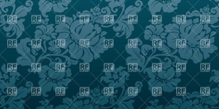 1089x1200 Free download Blue victorian wallpaper with floral pattern
