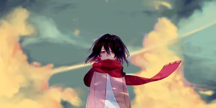 3999x2489 Download 3999x2489 Shingeki No Kyojin, Mikasa Ackerman, Red Scarf