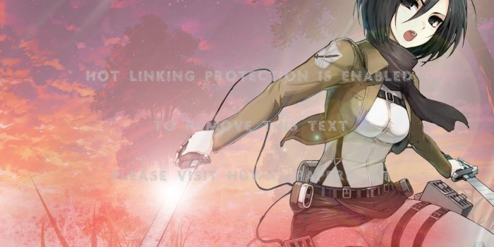 1366x768 mikasa ackerman sword black hair anime no