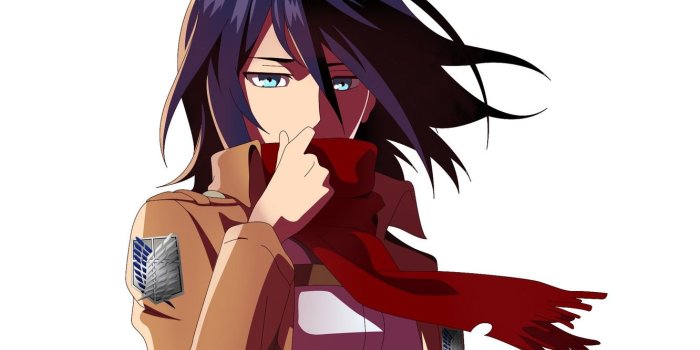 1332x850 Wallpaper girl, scarf, Shingeki No Kyojin, Attack of the titans