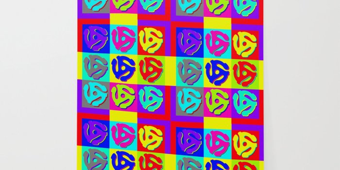 1500x1500 Pop Art Retro Vinyl Collector Wallpaper by glimmersmith | Society6