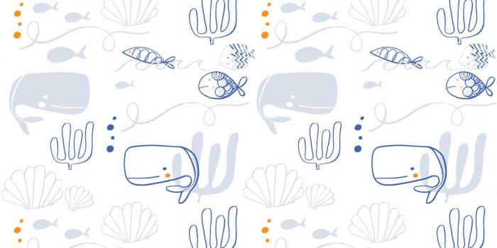 1100x1318 Beach House Wallpaper • Cute Under Whale Design • Milton & King