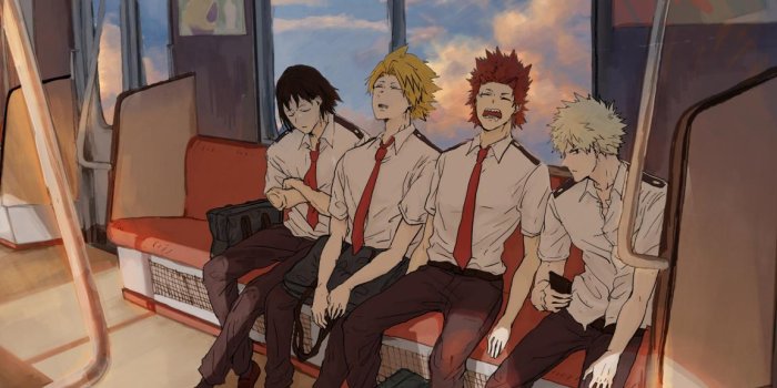 1152x864 Hanta Sero,Denki Kaminari,Eijiro Kirishima & Katsuki Bakugo HD