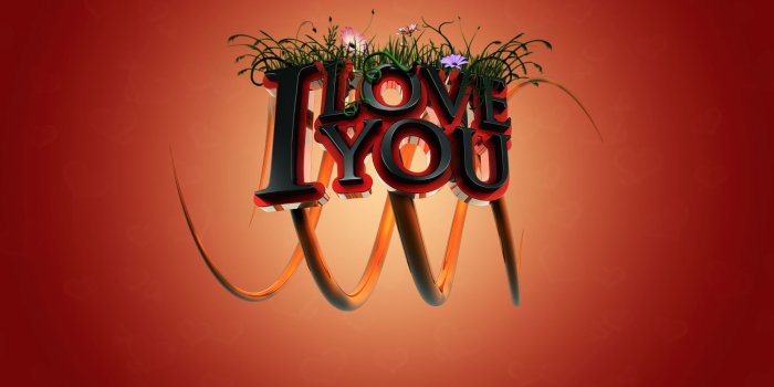 1920x1080 Awesome 3d name wallpaper i love you For Windows 7 Wallpaper with
