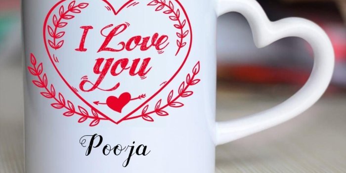 1100x1100 Buy Huppme I Love You Pooja Heart Handle Mug, 350 ml, White Online