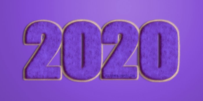 2880x1800 Download wallpapers Purple 2020 fur background, Purple fur letters
