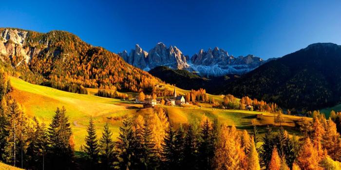 1920x1080 Mountain Village In Autumn Wallpapers HD Desktop Wallpapers HD 4k