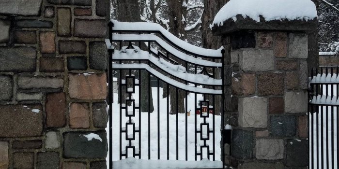 1024x768 Snowy Cemetery Gates | Just Say Jules!