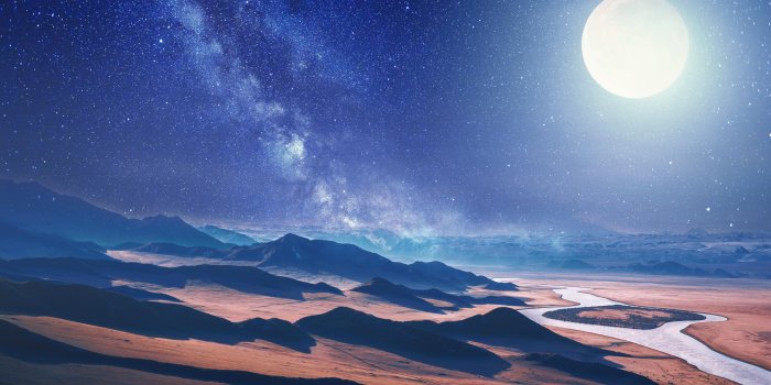 5120x2880 Moon Desert Landscape Wallpapers
