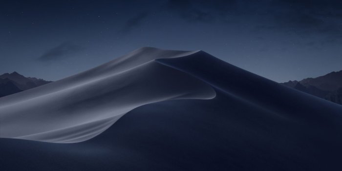 1280x720 Wallpaper Desert, Dunes, Night, macOS Mojave, Stock, HD, 5K
