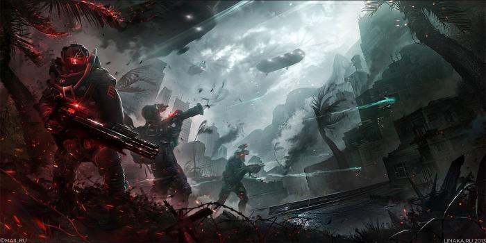 1600x800 Sci Fi Battle Wallpaper Picture #Pae | Epic art, War art