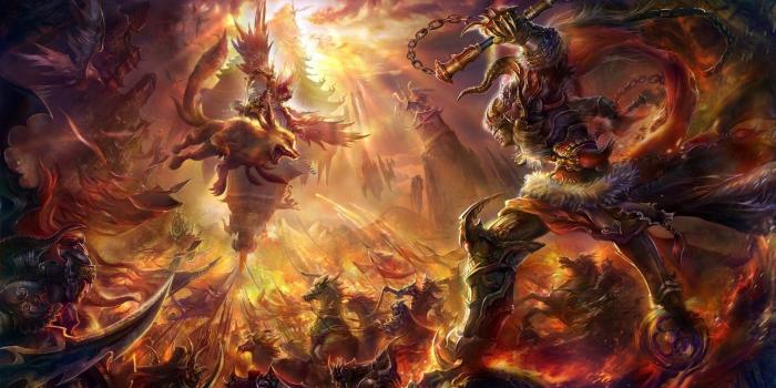 1600x962 Epic Battle Fantasy Monsters Warriors c47 HD Wallpaper | Fantasy