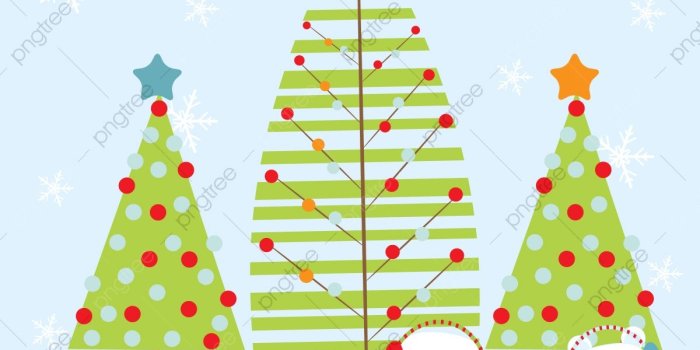 1200x1200 Cute Penguin Snowman And Polar Bear With Xmas Tree Illustration