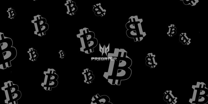 3840x2160 Bitcoins Everywhere Inverted Acer Predator Logo Silver V063