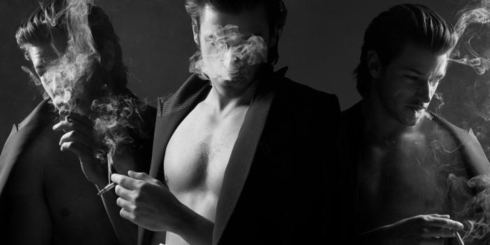 1600x1200 smoke, Men, Open, Shirt, Monochrome, Actors, Cigarettes, Gaspard
