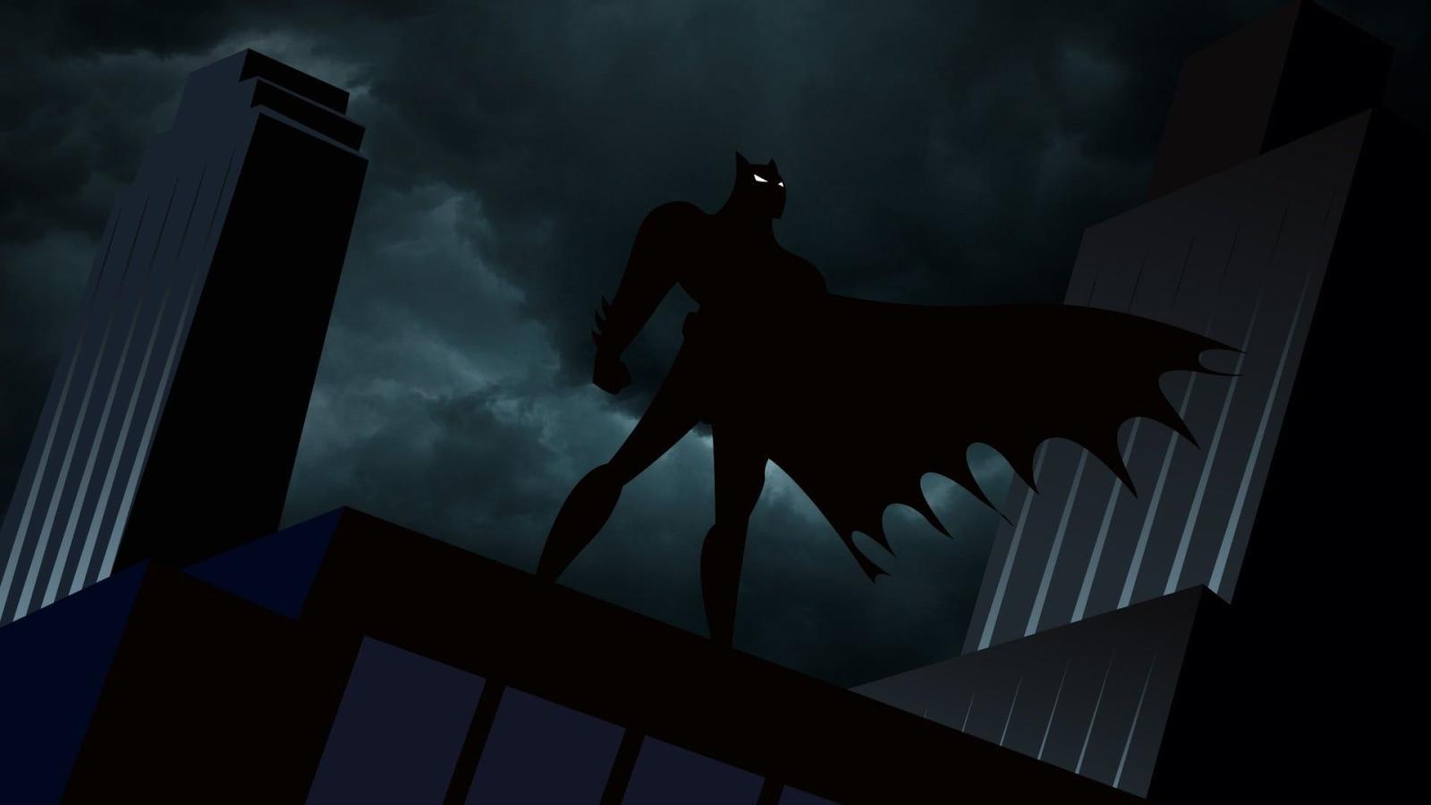 1920x1080 Batman cartoon illustration, Batman, animated series, Gotham City