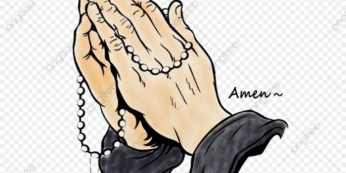 1200x1200 Black And White Prayer Hand In Hand Illustration Elements, Beads