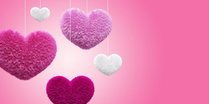 1920x1440 Pink Fluffy Hearts HD desktop wallpaper : Widescreen : High