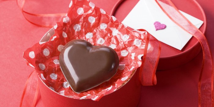 1920x1080 Gift Heart Chocolate with Red Background Theme Wallpaper