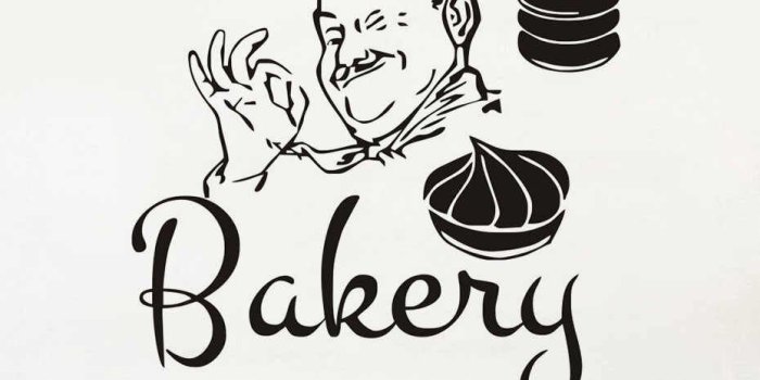 930x930 Diy Funny Bakery Chef Wall Stickers Waterproof Bathroom Kitchen