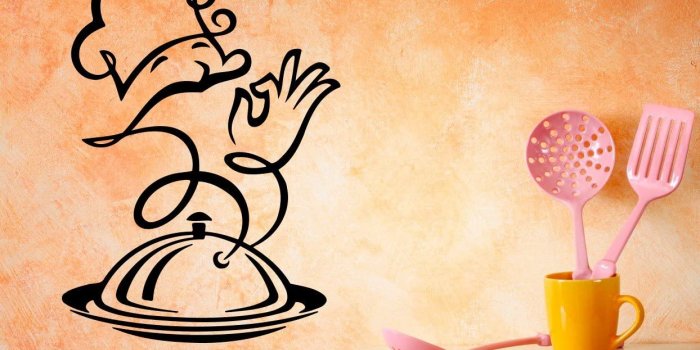 1244x870 Amazon.com: Funny Chef Vinyl Wall Decals for Kitchen Cuisine Table