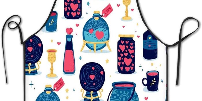 857x968 Funny Personality Apron design simless pattern cute doodle magic