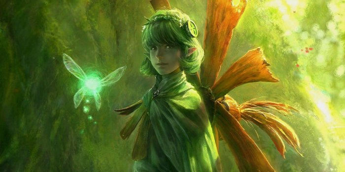 1920x1080 The Legend of Zelda green hair Saria fairy / 1920x1080 Wallpaper