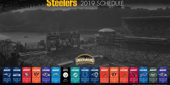 1920x1080 The Pittsburgh Steelers 2019 schedule 