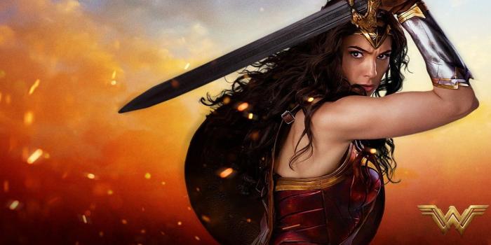 1332x850 Wallpaper cinema, fire, flame, sword, Wonder Woman, armor, movie