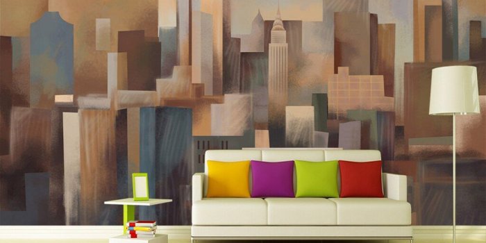 1024x768 IVY MORDEN Abstract Painting Wallpaper Oil Vintage Wall Papers for
