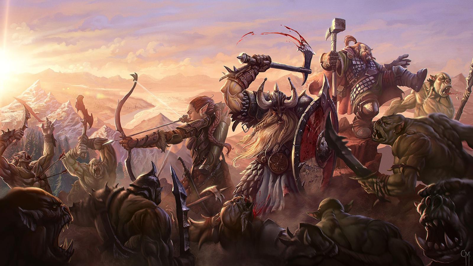 1920x1080 Images Orc Gnome Archers Elf warrior Hunt for Gollum 1920x1080