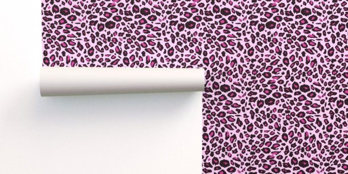 1024x1024 Pink Leopard print pattern on Isobar by inspirationz | Roostery