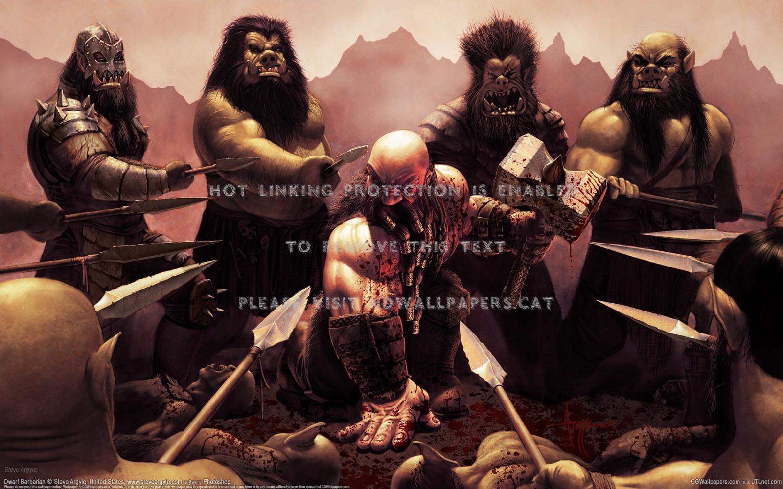 1920x1200 dwarf barbarian hd digital brave demon cg