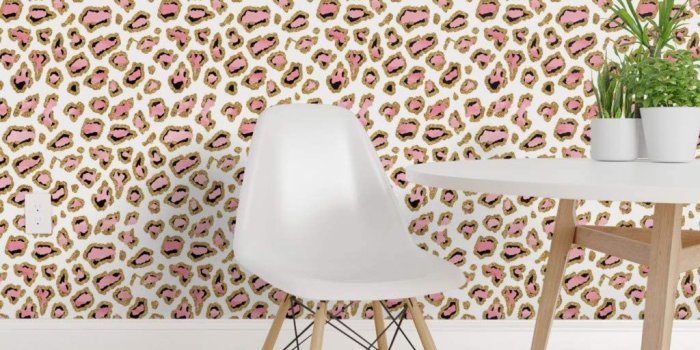 1024x1024 Spoonflower Peel and Stick Removable Wallpaper, Pink and Gold