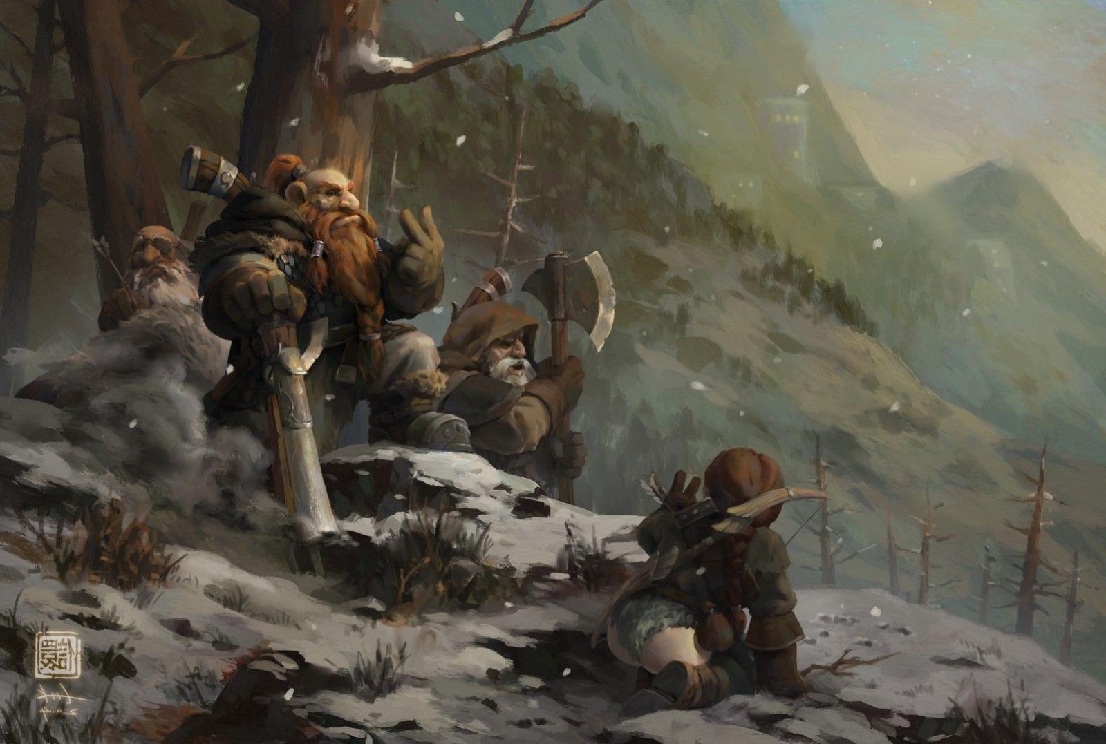 1604x1080 fantasy Art, Dwarfs, Digital Art Wallpapers HD / Desktop and