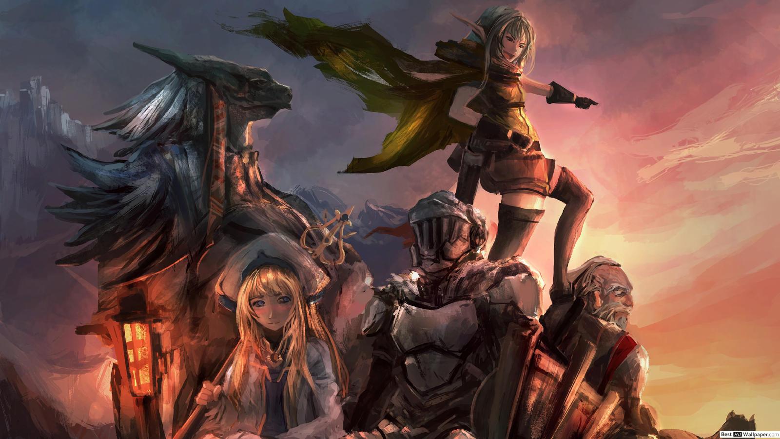 3840x2160 Goblin Slayer - Goblin Slayer,Dwarf,Lizardman,Priestess & High Elf