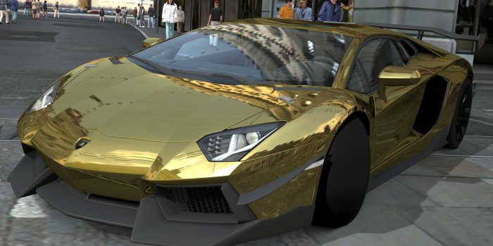 2400x1350 Gold Lamborghini Wallpaper