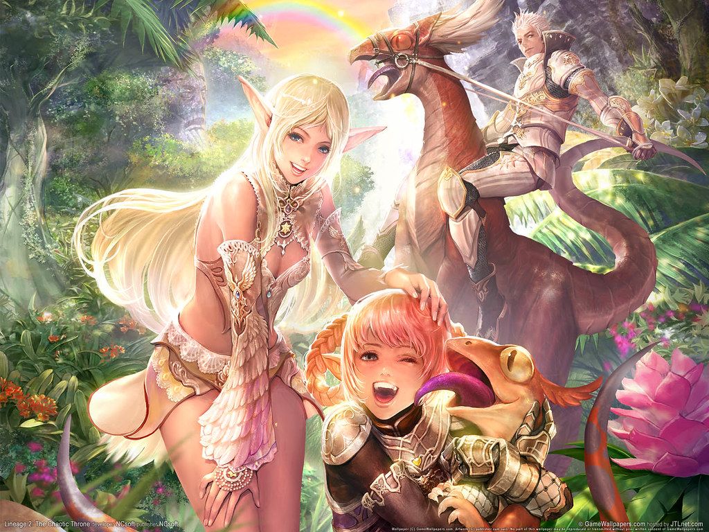 1024x768 Elf & Dwarf - Lineage II Wallpaper | TC.Dosan