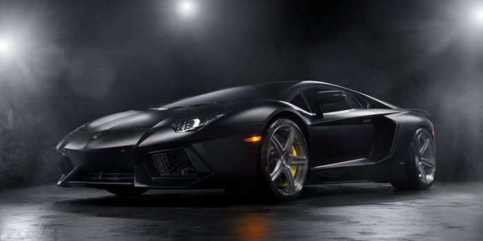 1680x1050 Lamborghini Aventador Matte Black wallpaper | 1680x1050 | #15017