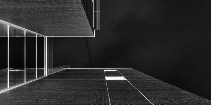 2732x2732 ne25-architecture-art-bw-gray-city-dark-wallpaper