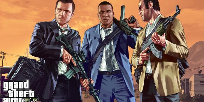 1332x850 Wallpaper costume, the bandits, bag, AK-47, machines, Rockstar