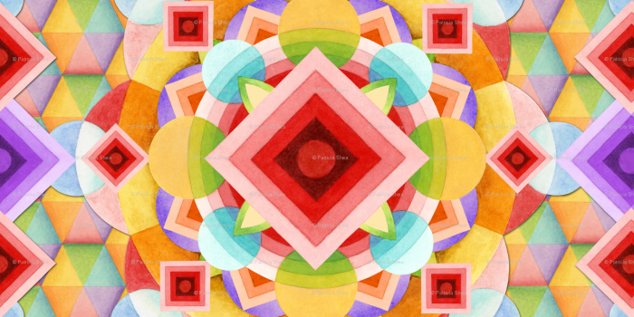 1500x1500 Rainbow Geometric wallpaper - patriciasheadesigns - Spoonflower