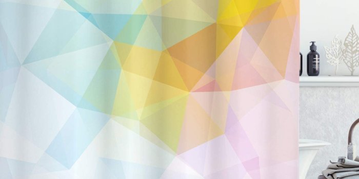 1500x1500 Amazon.com: Ambesonne Abstract Shower Curtain, Pale Modern Rainbow