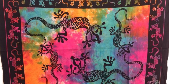 1600x1200 Indian Tapestry Wall Hanging Mandala Poster Size Gecko Rainbow
