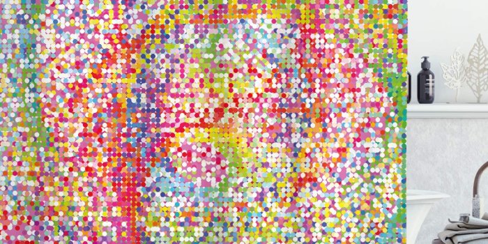 1500x1500 Amazon.com: Ambesonne Colorful Shower Curtain, Pale Rainbow