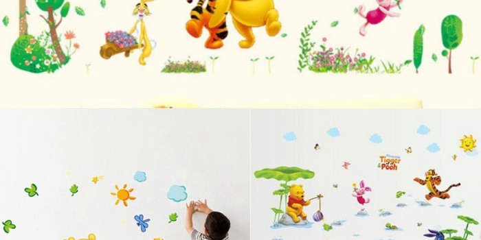 1000x1000 Amazon.com: Winnie The Pooh Decorations Nursery Bedding Room with
