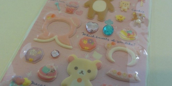 1024x768 z Cute Kawaii San-X Rilakkuma Sweets Puffy Sticker Sheet – Alwayz