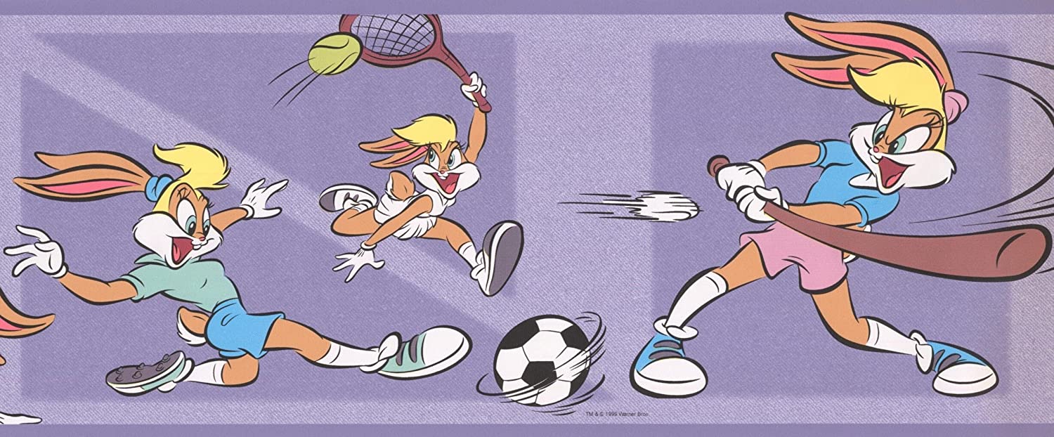 1500x622 Lola Bunny Sports Looney Tunes Disney Cartoon Wallpaper Border
