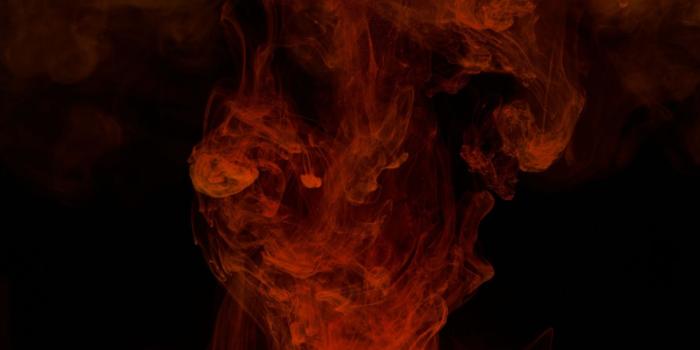 1366x768 Download 1366x768 wallpaper red, abstract, ink, smoke, tablet